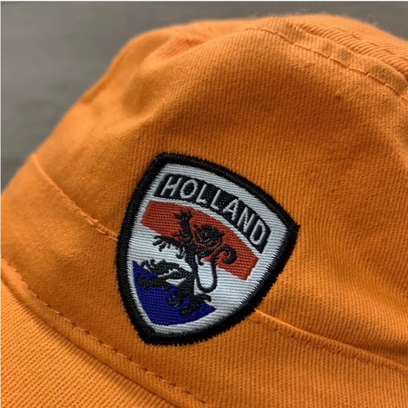 Holland Embroidered Orange Cadet Hat Cap - Picture 2 of 6